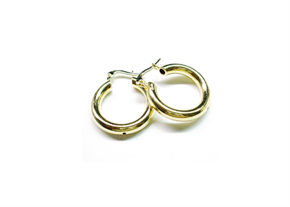 14kt Plain Hoop Earring with Gold Plating